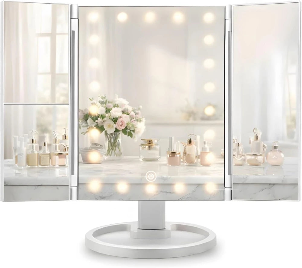Oglindă de Machiaj cu 22 LED-uri și Lumină ca la Salon