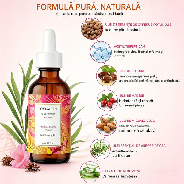 Ulei Natural pentru Îndepărtarea Părului
